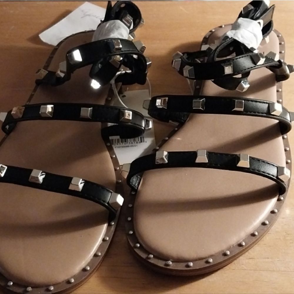 A New Day Women's  Astrid Embellished    Slide Sandal  NW  Size 7 1/2W